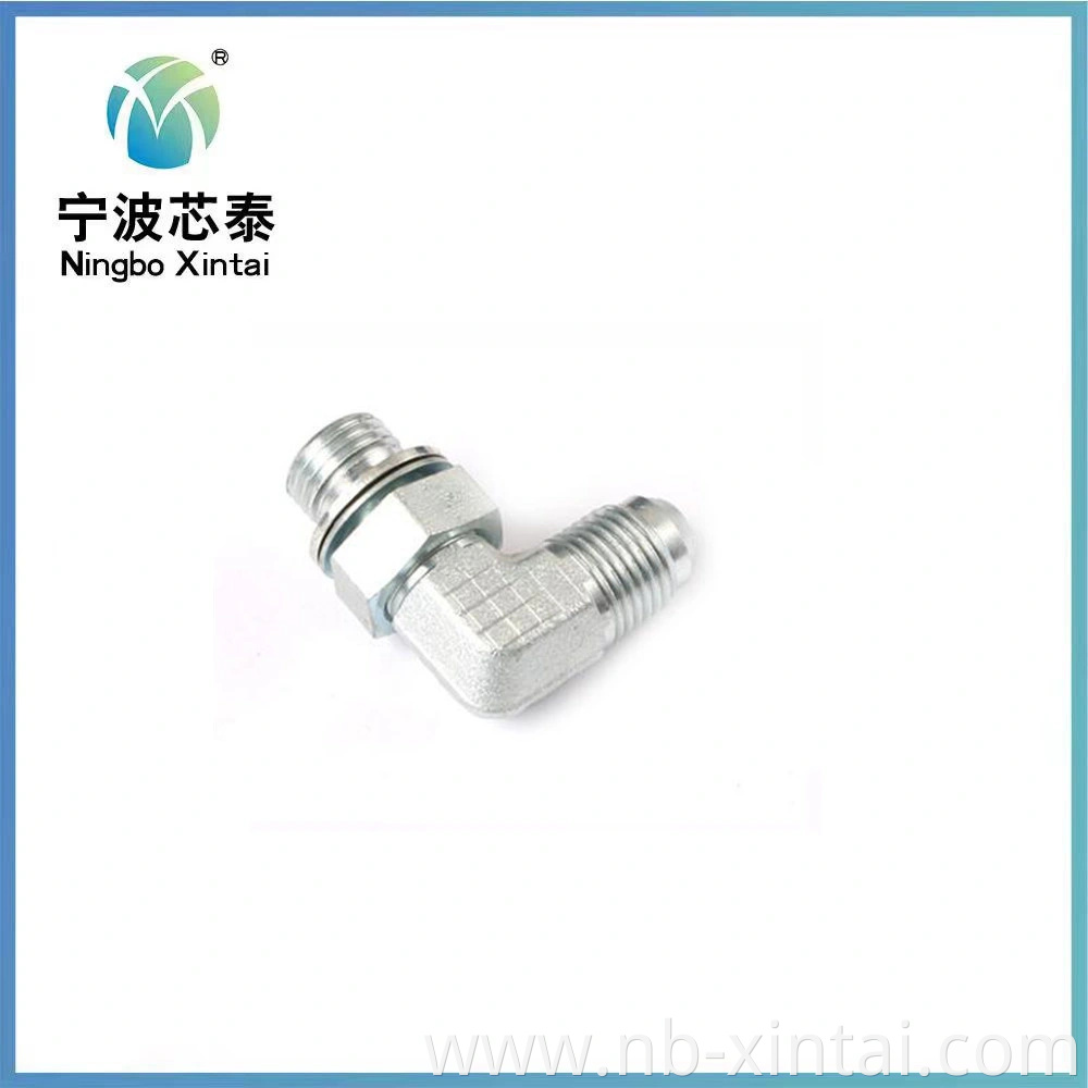 1jh9 Jic Male to Male Metric Straight SAE Fitting 90° Adapter with O Rings